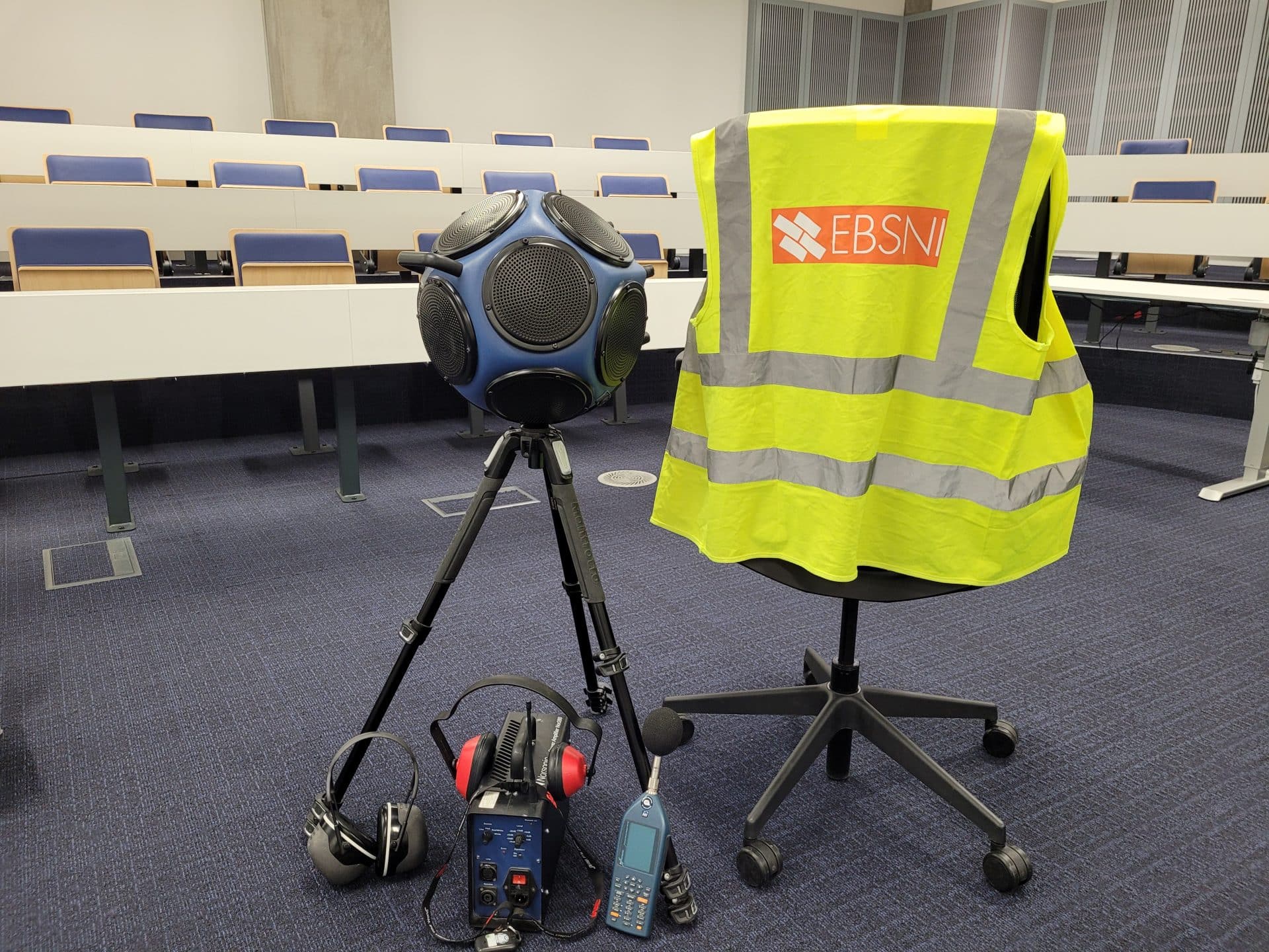 EBSNI sound testing equipment at Ulster University Belfast Campus
