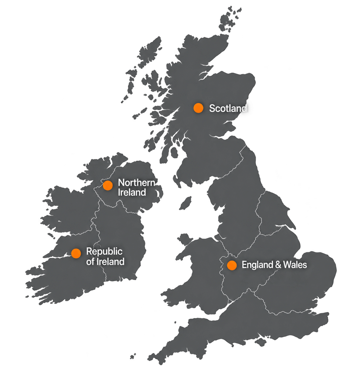 Map showing EBSNI coverage across Northern Ireland, Republic of Ireland, Scotland, and England and Wales